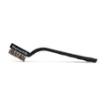 Drátěný kartáček Filamentor s nerezovými štětinami a černou plastovou rukojetí, s logem filamentor na hlavě kartáčku