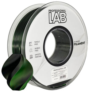 Filamento Silk PLA Dual Color nero verde | Prof. Lab