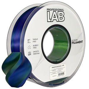 Filamento Silk PLA Tri Color blu verde viola | Prof. Lab