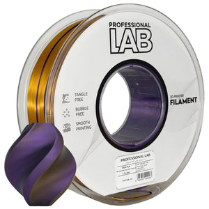 Filamento Silk PLA Tri Color nero oro viola | Prof. Lab
