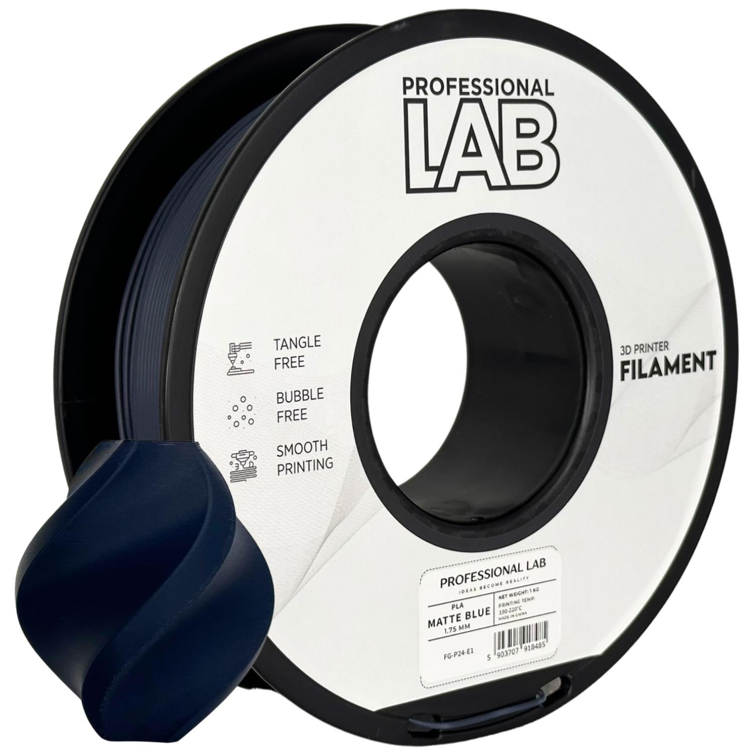 Cívka filamentu PLA matná modrá, Prof. Lab, 1,75 mm