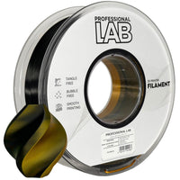 Filamento Silk PLA Dual Color nero oro | Prof. Lab
