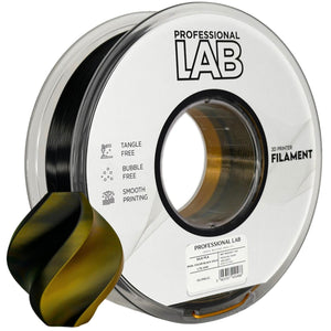 Filamento Silk PLA Dual Color nero oro | Prof. Lab
