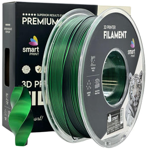 Filamento Silk PLA Dual Color nero verde | Smart Print