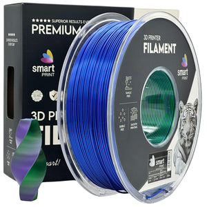 Filamento Silk PLA Tri Color blu verde viola | Smart Print
