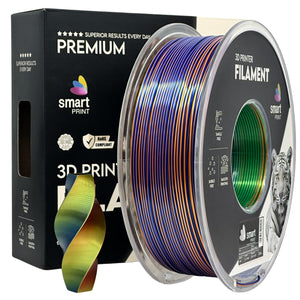 Filamento Silk PLA Tri Color arancione blu verde | Smart Print