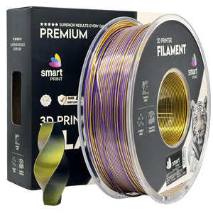 Filamento Silk PLA Tri Color nero oro viola | Smart Print