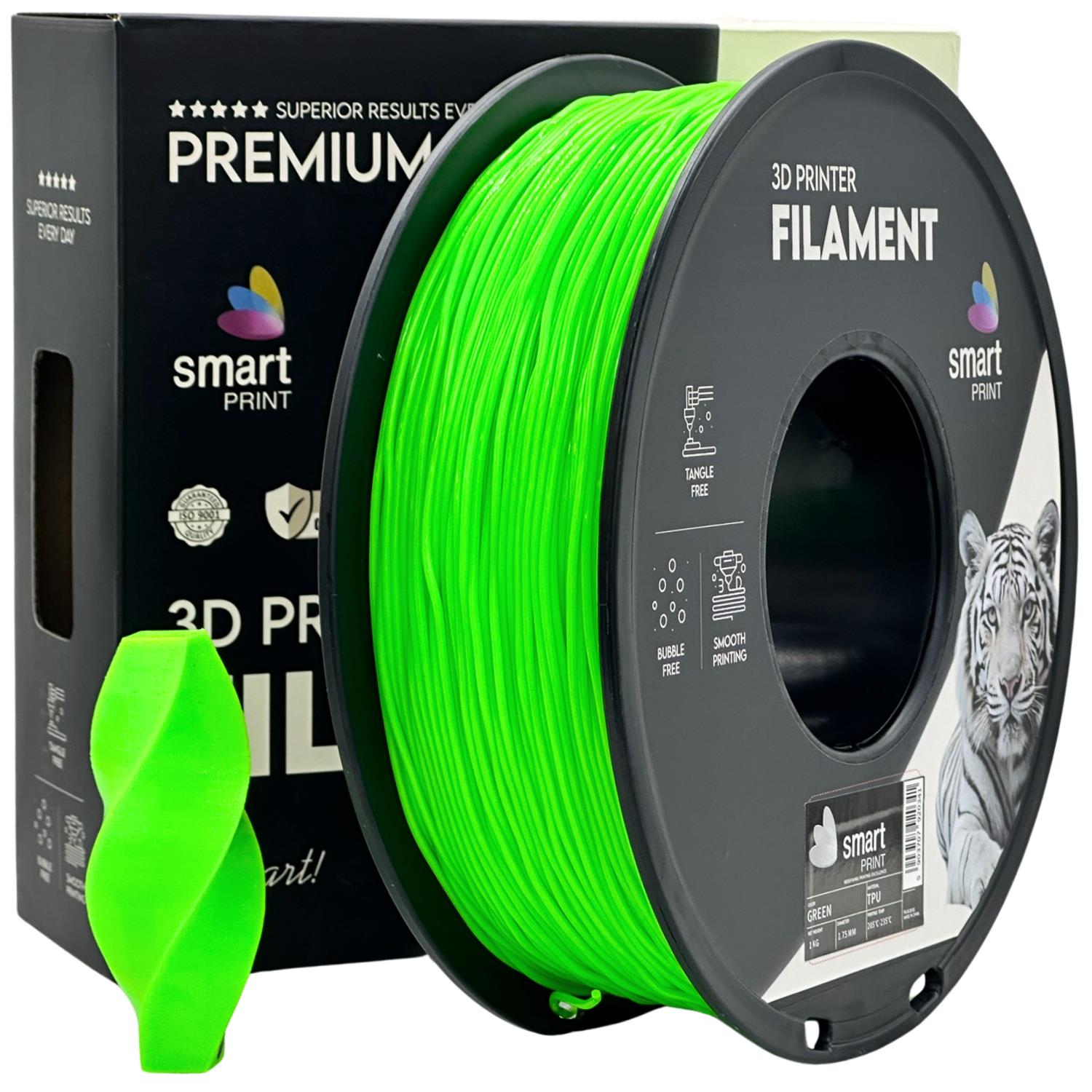 Cívka filamentu TPU zelená, Smart Print, 1,75 mm