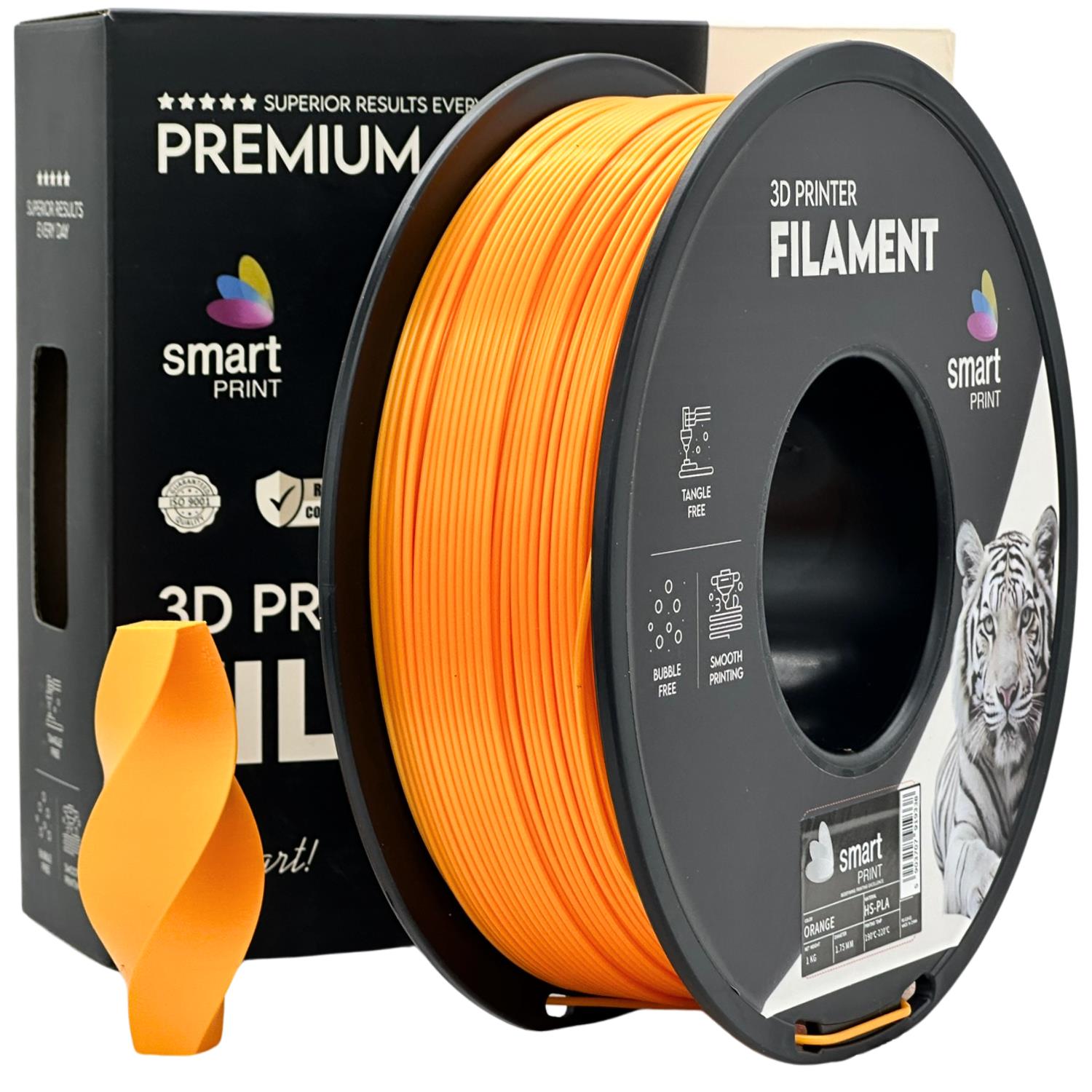 Cívka filamentu HS-PLA oranžová, Smart Print, 1,75 mm