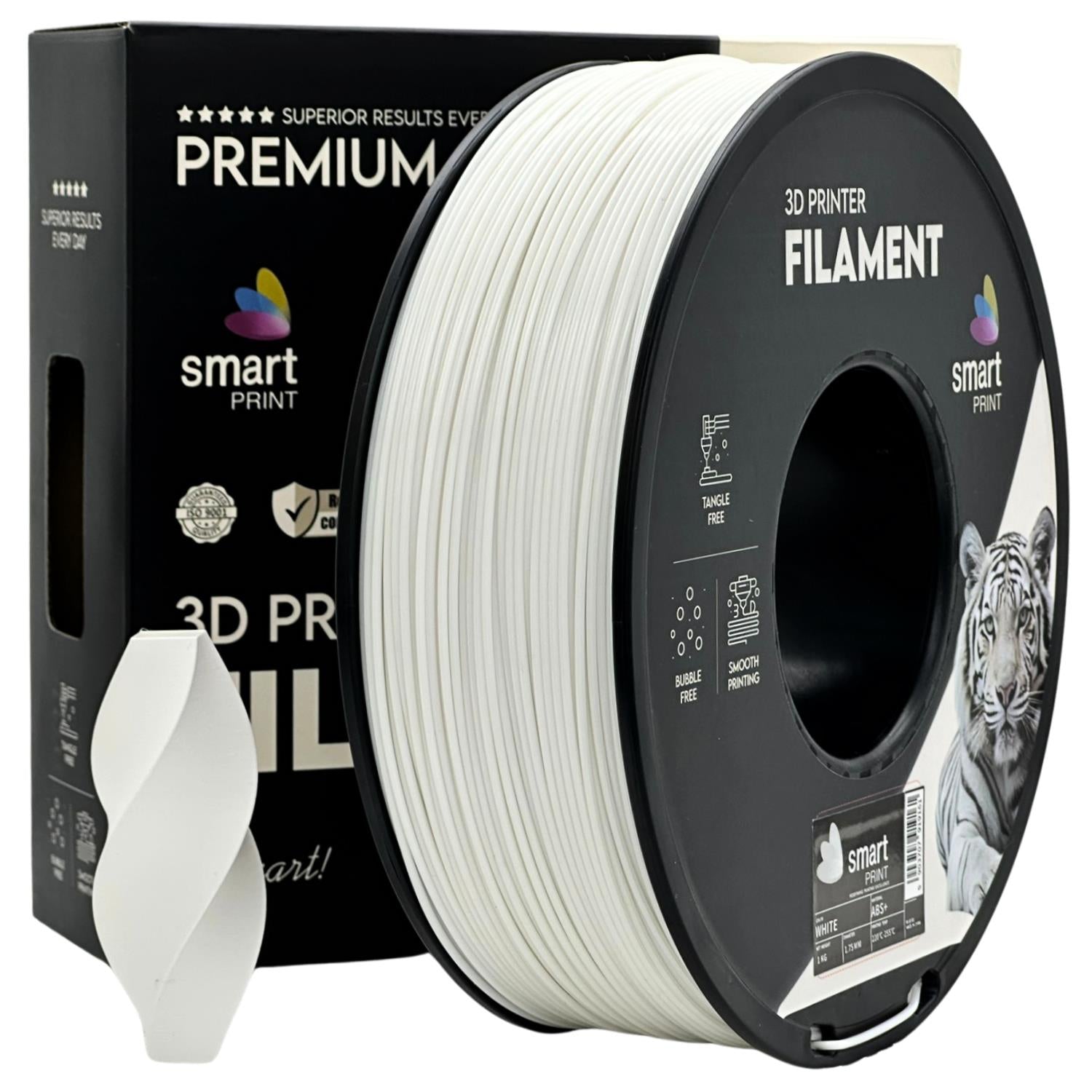 Cívka filamentu ABS+ bílá, Smart Print, 1,75 mm
