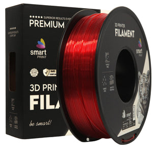 Filamento PETG rosso trasparente | Smart Print