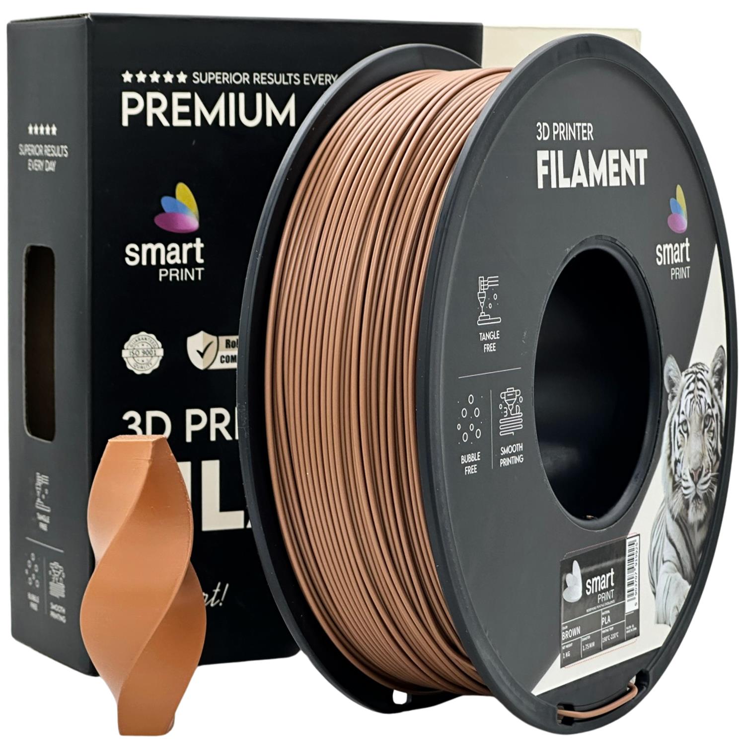 Cívka filamentu PLA hnědá, Smart Print, 1,75 mm