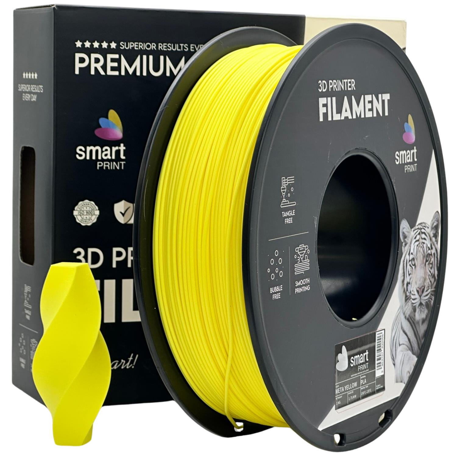 Cívka filamentu PLA META žlutá, Smart Print, 1,75 mm