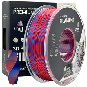 Filamento Silk PLA Dual Color rosso blu | Smart Print